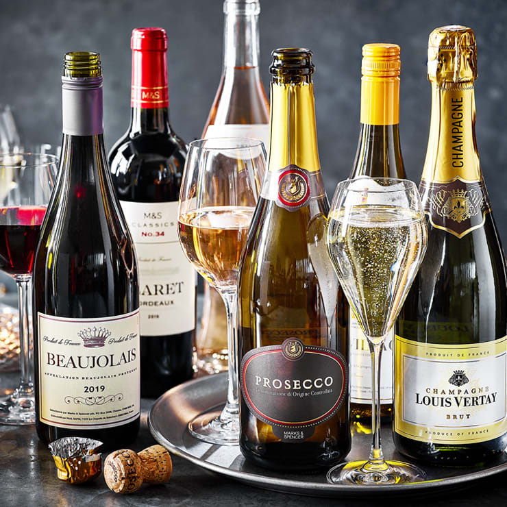 Selection of wines at M&S