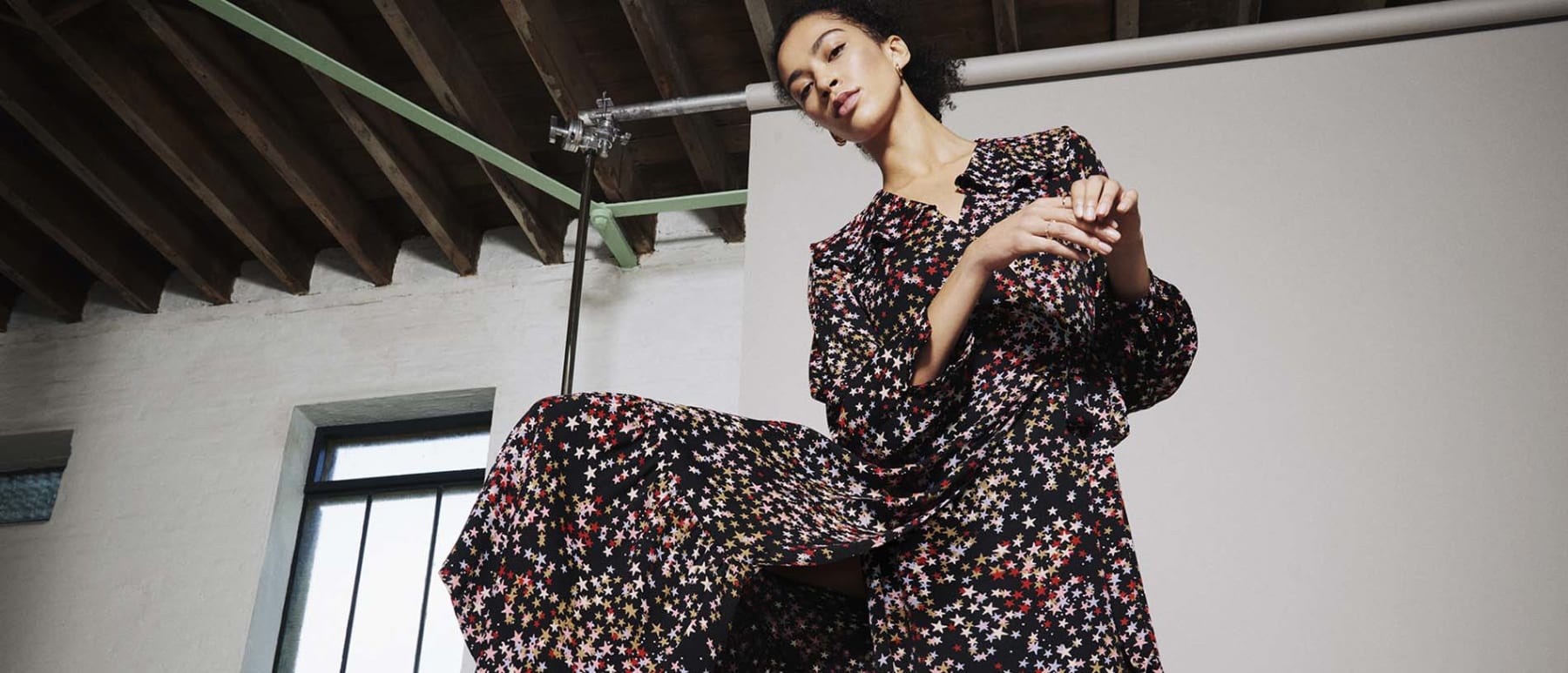 Women wearing M&S x Ghost dresses