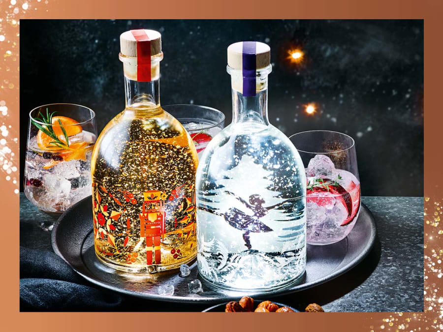 Selection of M&S light-up gin Christmas gifts