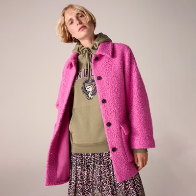 Pink clearance textured coat