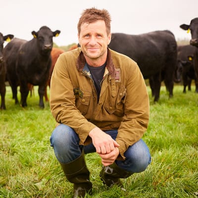 Aiden Kavanagh in County Wexford with cows