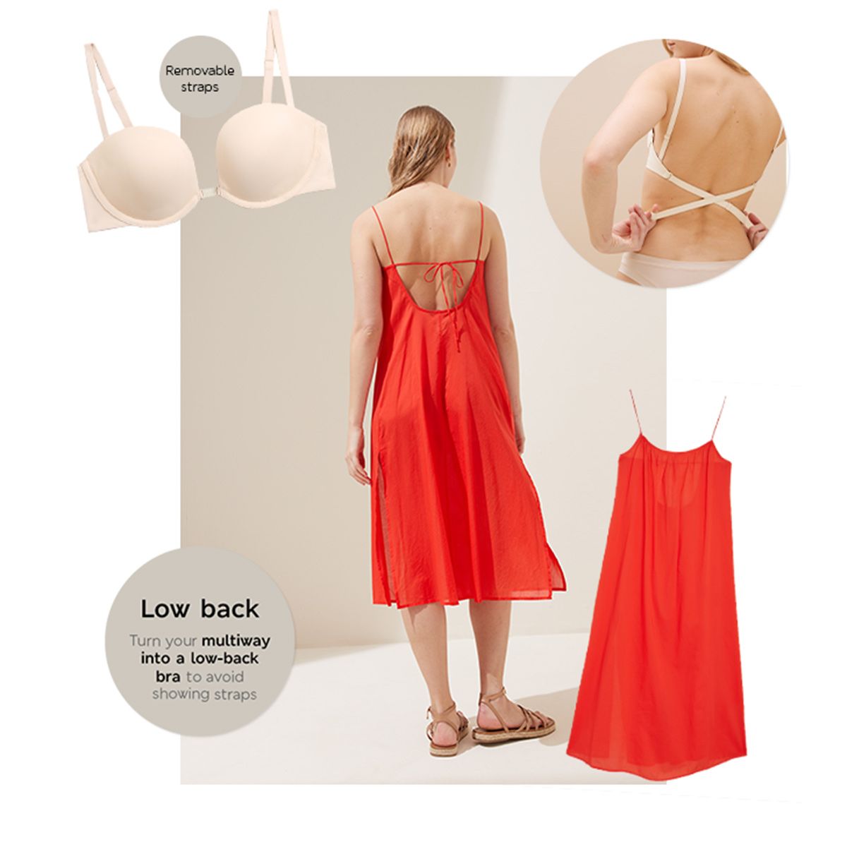 Bra Hack for Dresses With the Back Showing  Low cut dress bra, Bras for  backless dresses, Bra for spaghetti strap dress