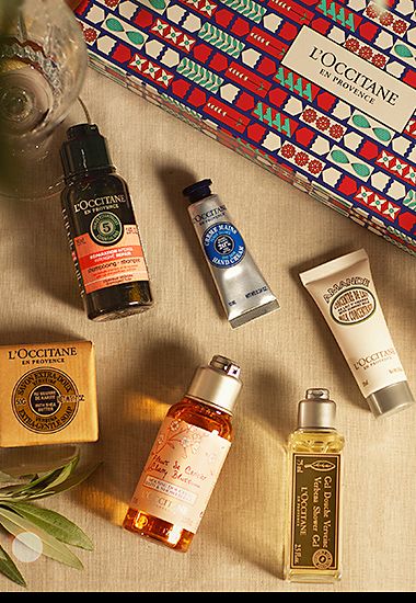 Selection of travel-sized L’Occitane products. Shop all L’Occitane 