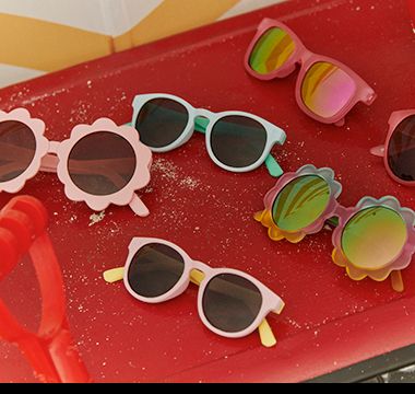 A selection of kids’ sunglasses. Shop boys’ sunglasses