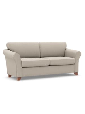 M&s brown deals leather sofa