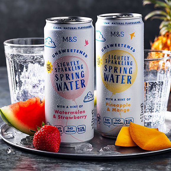Unsweetened lightly sparkling waters
