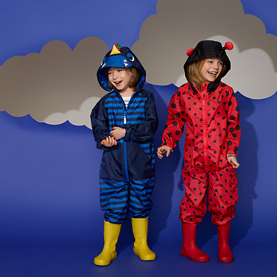 Wetplay Puddle Splash Rain Suit Waterproof All in One Kids Rainsuit Childrens Childs Boys Girls 