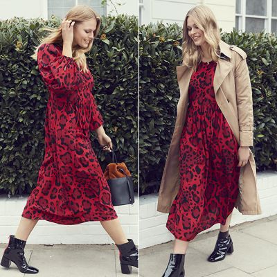 red leopard print dress marks and spencer