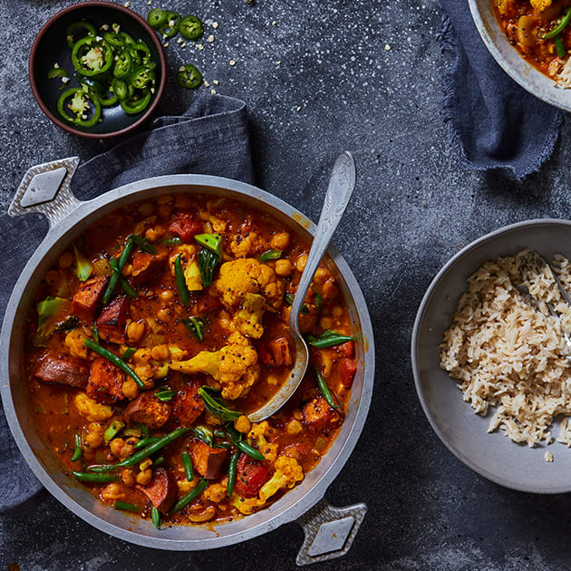 Cauliflower and chickpea curry Recipes M&S