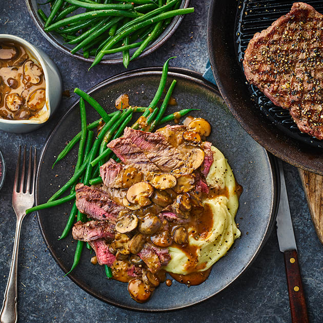 Sirloin Steaks Brandy Mushroom Sauce Recipes M&S