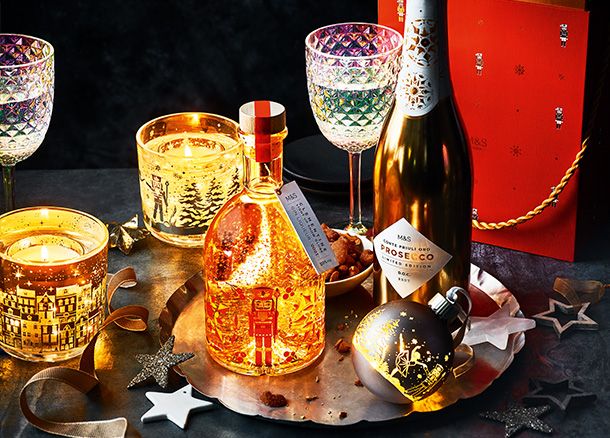 Light-up glitter globe gin liqueur and limited edition prosecco