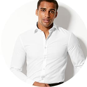 Man wearing white shirt