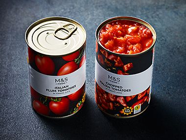 Tins of tomatoes