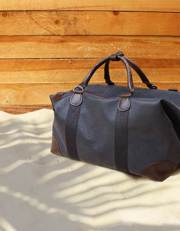 Flocked holdall bag