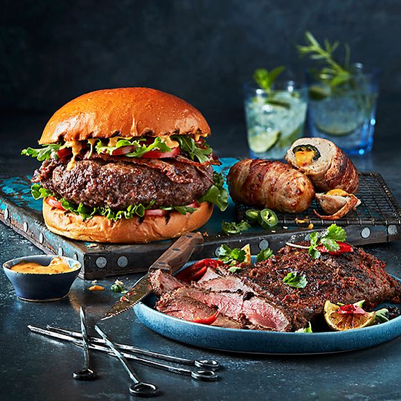 The Daddy of all burgers in a giant brioche bun, with our Korean BBQ flat iron steak and two Texan style slammer