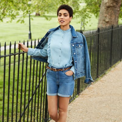 M&s denim sales shorts