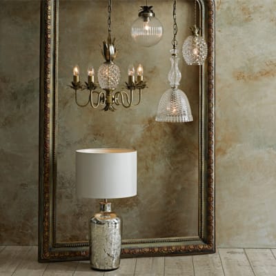 Table lamp and ceiling lights