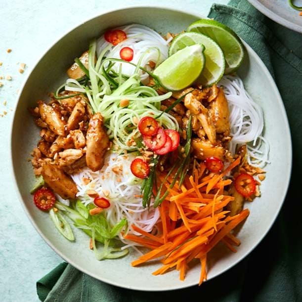 Vietnamese-style sticky noodle salad