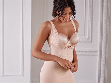 Woman wearing almond shapewear