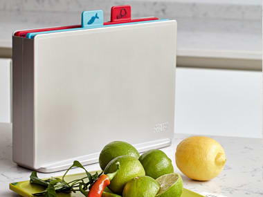 Set of plastic chopping boards