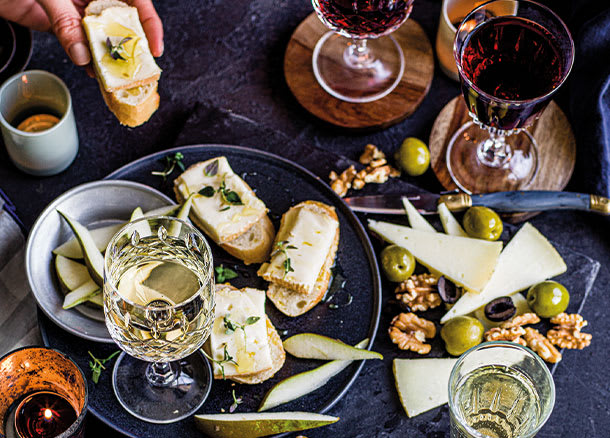 Cheese and wine