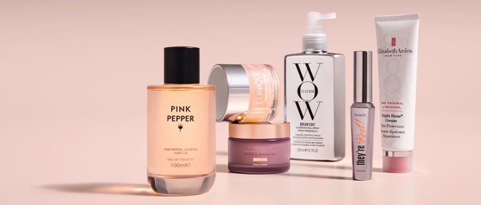 Selection of beauty products from the Beauty Discovery Edit box