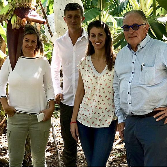A family of banana growers in the Dominican Republic