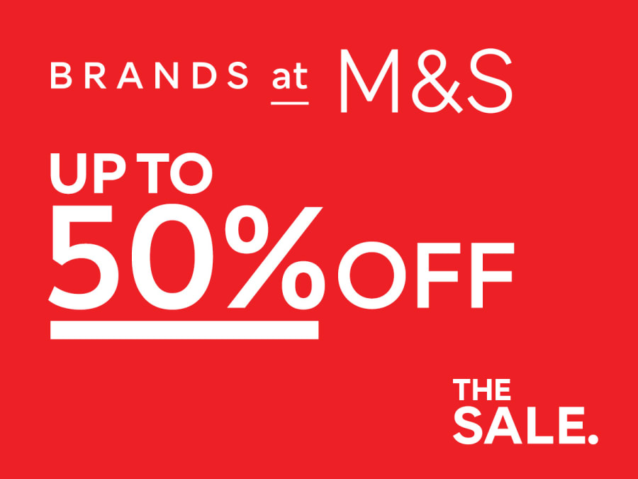 Up to 50% off brands at M&S