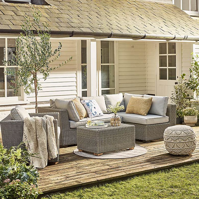 Marlow garden corner sofa, outdoor armchair and coffee table