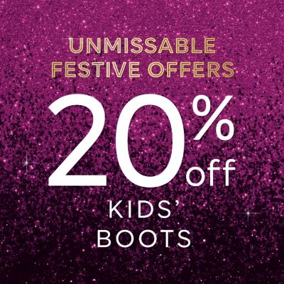20% off kids boots
