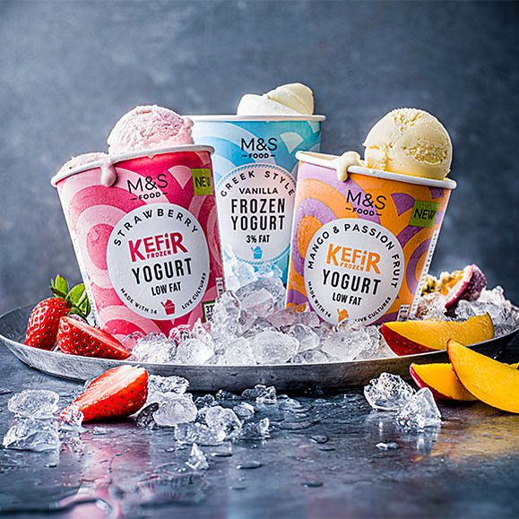 A selection of frozen yogurts