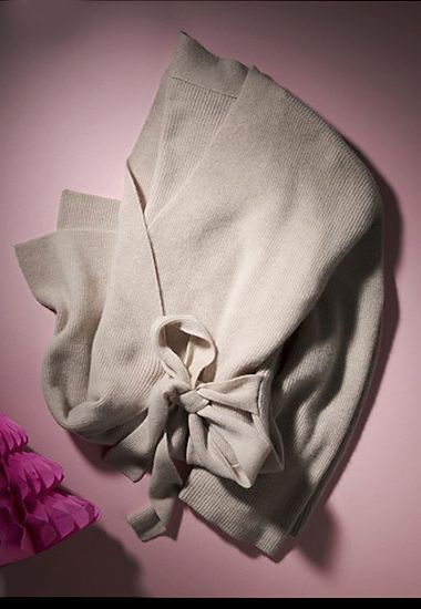 Blush-pink wrap cardigan