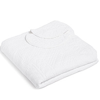 Embroidered bed throw