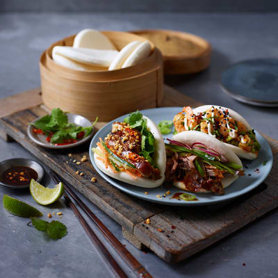 M&S bao buns with meat and vegetable fillings