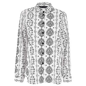 Pure cotton printed utility shirt