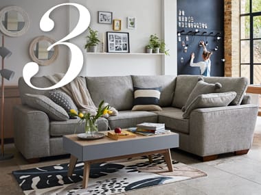 A sofa and table